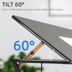 Vinsetto Adjustable Laptop Stand Tilt Writing Desk Workstation W/ Stopper -Office Furniture Store 10092323 4