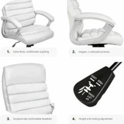 Office Chair Paul - Desk Chair, Computer Chair, Ergonomic Chair - White 7 Office Chair Paul - Desk Chair, Computer Chair, Ergonomic Chair - White -Office Furniture Store 11950918 3