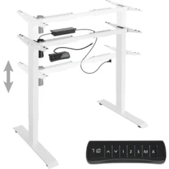 Motorised Standing Desk Frame (71-121cm Tall, With Memory And Alarm Functions) - Computer Desk, Standing Desk, PC Desk - White -Office Furniture Store 11952690 3