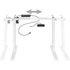 Motorised Standing Desk Frame (71-121cm Tall, With Memory And Alarm Functions) - Computer Desk, Standing Desk, PC Desk - White -Office Furniture Store 11952690 4