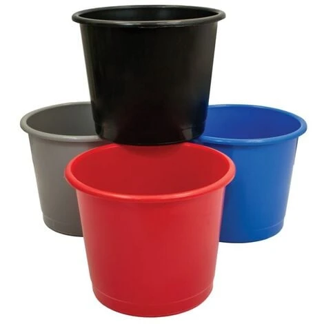 Offis Plastic Blue Waste Bin - 14 Litre 2 Offis Plastic Blue Waste Bin - 14 Litre - Image 2