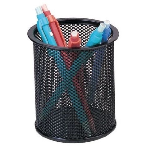 Qconnect KF00846 Mesh Pen Pot Silver 2 Qconnect KF00846 Mesh Pen Pot Silver - Image 2