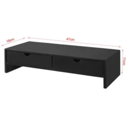 SoBuy Monitor Stand Riser 2 Drawers Computer Screen Riser Desk Organizer Black,BBF02-SCH 8 SoBuy Monitor Stand Riser 2 Drawers Computer Screen Riser Desk Organizer Black,BBF02-SCH -Office Furniture Store 13513777 4