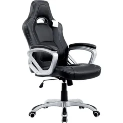 Cherry Tree Furniture Designed Racing Sport Swivel Office Chair Computer Desk Chair (Black)