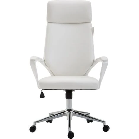 Cherry Tree Furniture High Back Modern Design PU Leather Swivel Office Chair Computer Desk Chair (White) 3 Cherry Tree Furniture High Back Modern Design PU Leather Swivel Office Chair Computer Desk Chair (White) - Image 3