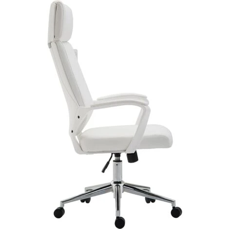 Cherry Tree Furniture High Back Modern Design PU Leather Swivel Office Chair Computer Desk Chair (White) 4 Cherry Tree Furniture High Back Modern Design PU Leather Swivel Office Chair Computer Desk Chair (White) - Image 4
