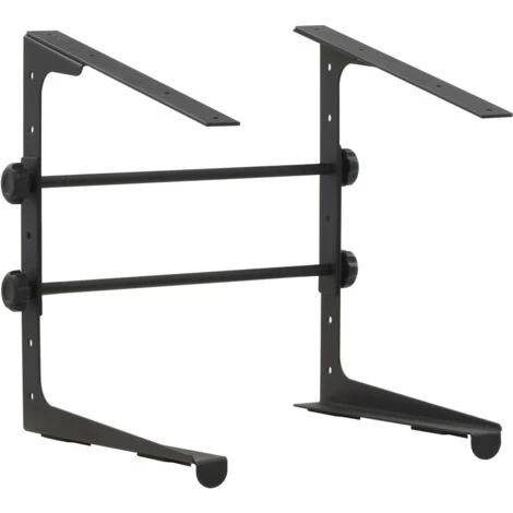 Laptop Stand Black 30.5x28x(24.5-37.5) Cm Steel VidaXL 1 Laptop Stand Black 30.5x28x(24.5-37.5) Cm Steel VidaXL