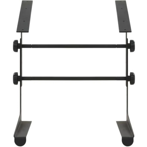 Laptop Stand Black 30.5x28x(24.5-37.5) Cm Steel VidaXL 3 Laptop Stand Black 30.5x28x(24.5-37.5) Cm Steel VidaXL - Image 3