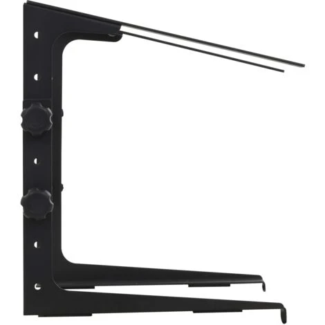 Laptop Stand Black 30.5x28x(24.5-37.5) Cm Steel VidaXL 4 Laptop Stand Black 30.5x28x(24.5-37.5) Cm Steel VidaXL - Image 4