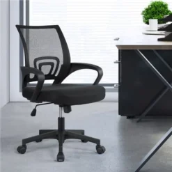 Yaheetech Ergonomic Office Chair Mesh Chair, Black -Office Furniture Store 16053720 3
