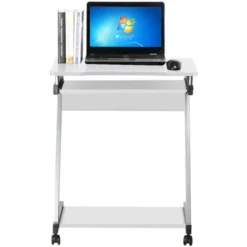 Yaheetech Computer Desk Z-Shaped With Keyboard Shelf Home Office Study PC Table Furniture, White -Office Furniture Store 16067576 4