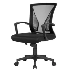 Yaheetech Mid-back Mesh Office Chair Height Adjustable For Students Study, Black 6 Yaheetech Mid-back Mesh Office Chair Height Adjustable For Students Study, Black -Office Furniture Store 16073798 2