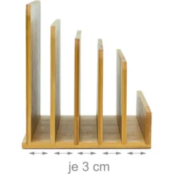 Relaxdays Document Holder Bamboo With Letter Tray 23 X 24.5 X 20.5 Cm Practical Organization System For Your Desk Table Magazine, Document, Paper Holder, Natural -Office Furniture Store 16075994 5