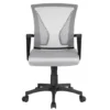 Yaheetech Mid-back Mesh Office Chair Height Adjustable For Students Study, Light Gray