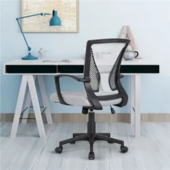 Yaheetech Mid-back Mesh Office Chair Height Adjustable For Students Study, Light Gray 7 Yaheetech Mid-back Mesh Office Chair Height Adjustable For Students Study, Light Gray -Office Furniture Store 16294294 3
