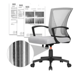 Yaheetech Mid-back Mesh Office Chair Height Adjustable For Students Study, Light Gray 8 Yaheetech Mid-back Mesh Office Chair Height Adjustable For Students Study, Light Gray -Office Furniture Store 16294294 4