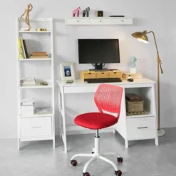 SoBuy Bamboo Monitor Stand Computer Screen Monitor Stand Monitor Riser Desk Organizer With 3 Drawers,BBF03-N -Office Furniture Store 16499649 5