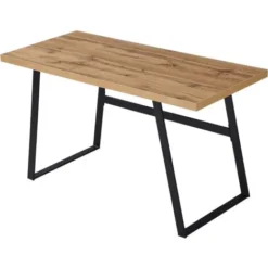 Cherry Tree Furniture KLOTEN Oak Effect Desk With Black Metal Legs -Office Furniture Store 16936281 4