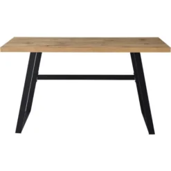 Cherry Tree Furniture KLOTEN Oak Effect Desk With Black Metal Legs -Office Furniture Store 16936281 5