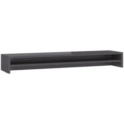 Monitor Stand High Gloss Grey 100x24x13 Cm Engineered Wood VidaXL