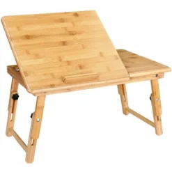 Casaria Folding Laptop Table Desk Adjustable Lapdesk PC Desktop Notebook Bamboo Bed Sofa Tray Drawing Writing Working