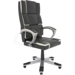 Henderson Office Chair Faux Leather Adjustable Ergonomic Executive Computer Desk Chair Swivel Seat, Black & White 9 Henderson Office Chair Faux Leather Adjustable Ergonomic Executive Computer Desk Chair Swivel Seat, Black & White -Office Furniture Store 17767055 5