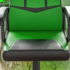 Comet Gaming Chair Office Faux Leather Computer Desk Recliner Swivel Seat, Green & Black -Office Furniture Store 17767057 4