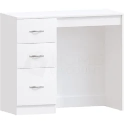 Riano Dressing Table 3 Drawer Makeup Vanity Computer Desk, White -Office Furniture Store 17767247 5