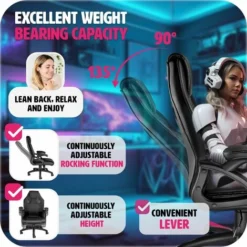 Gaming Chair - Racing Mike - Office Chair, Computer Chair, Ergonomic Chair - Black -Office Furniture Store 17886925 4