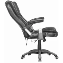 KMS WestWood Leather 6 Point Massage Office Chair Black -Office Furniture Store 18019809 3
