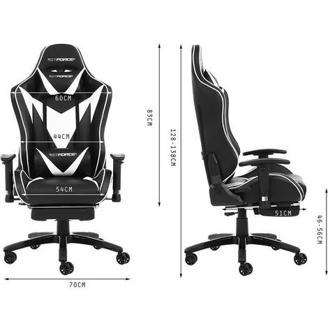 GTFORCE FORMULA GREY LEATHER RACING SPORTS OFFICE CHAIR IN BLACK AND GREY 4 GTFORCE FORMULA GREY LEATHER RACING SPORTS OFFICE CHAIR IN BLACK AND GREY - Image 4