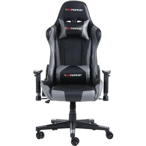 GTFORCE PRO FX LEATHER RACING SPORTS OFFICE CHAIR IN BLACK AND WHITE 2 GTFORCE PRO FX LEATHER RACING SPORTS OFFICE CHAIR IN BLACK AND WHITE - Image 2