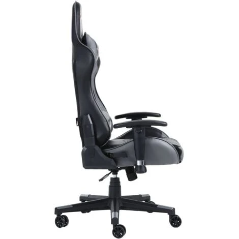 GTFORCE PRO FX LEATHER RACING SPORTS OFFICE CHAIR IN BLACK AND WHITE 3 GTFORCE PRO FX LEATHER RACING SPORTS OFFICE CHAIR IN BLACK AND WHITE - Image 3