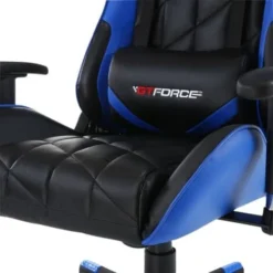 GTFORCE PRO GT LEATHER RACING SPORTS OFFICE CHAIR IN BLACK AND BLUE -Office Furniture Store 18220794 4