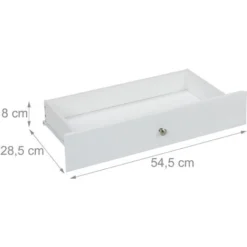 Relaxdays Corner Work Desk, Tier & Drawer, Compact, Home Office, Study, Country House Style, HxBxT: 76x107x72 Cm White -Office Furniture Store 18364550 5