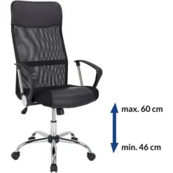 Ergonomic Mesh Office Chair 110 Kg Adjustable Height Computer Desk High Back Breathable Padded Rocker Seat Home Work Swivel White Black Black 9 Ergonomic Mesh Office Chair 110 Kg Adjustable Height Computer Desk High Back Breathable Padded Rocker Seat Home Work Swivel White Black Black -Office Furniture Store 18381439 5