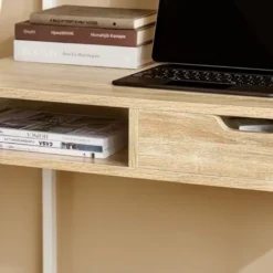 SoBuy Home Office Table Desk Computer Desk Workstation With Storage Shelf,FWT63-N -Office Furniture Store 18631053 5