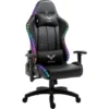 Cherry Tree Furniture VIRIBUS X1 Office Gaming Chair With 12-Colour LED Light Black