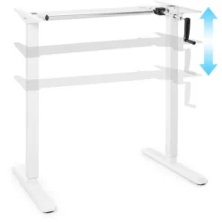 Oneconcept Multidesk Height-adjustable Desk Manual 73-123 Cm Height White