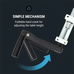 Oneconcept Multidesk Height-adjustable Desk Manual 73-123 Cm Height White -Office Furniture Store 19161845 3