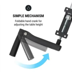 Oneconcept Multidesk Height-adjustable Desk Manual 73-123 Cm Height Black -Office Furniture Store 19161852 3