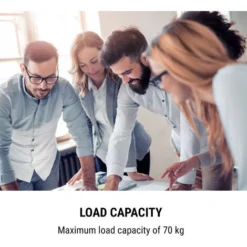 Oneconcept Multidesk Height-adjustable Desk Manual 73-123 Cm Height Black -Office Furniture Store 19161852 4