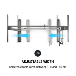 Oneconcept Multidesk Height-adjustable Desk Manual 73-123 Cm Height Black -Office Furniture Store 19161852 5