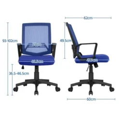 Yaheetech Mesh Chair Office Chair, Height Adjustable,125kg Weight Capacity 8 Yaheetech Mesh Chair Office Chair, Height Adjustable,125kg Weight Capacity -Office Furniture Store 20227897 4