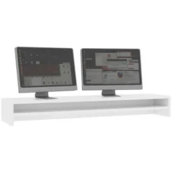 Hommoo Monitor Stand White 100x24x13 Cm Chipboard VD31362 -Office Furniture Store 20579705 3