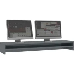 Hommoo Monitor Stand High Gloss Grey 100x24x13 Cm Chipboard VD31370 -Office Furniture Store 20579721 3