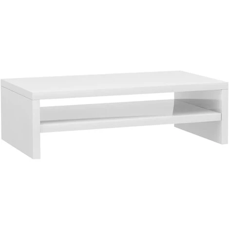 Monitor Stand High Gloss White 42x24x13 Cm Chipboard 2 Monitor Stand High Gloss White 42x24x13 Cm Chipboard - Image 2