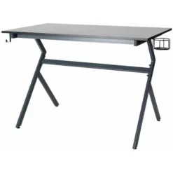 Neo Grey Ergonomic Gaming Desk With Headphone Hook