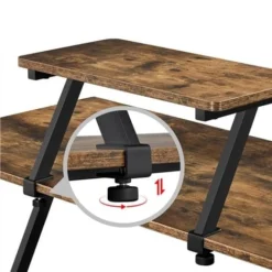 Yaheetech L-Shaped Computer Desk With Monitor Stand Computer Corner Desk For Gaming/Writing/Home Office Rustic Brown 8 Yaheetech L-Shaped Computer Desk With Monitor Stand Computer Corner Desk For Gaming/Writing/Home Office Rustic Brown -Office Furniture Store 31654882 4