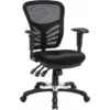 Songmics Office Chair Ergonomic, Computer Mesh Desk Chair, Adjustable Armrests, Unique Height Adjustable Backrest, Tilt Function And Position Lock, Lumbar Support, Black OBN52BKUK